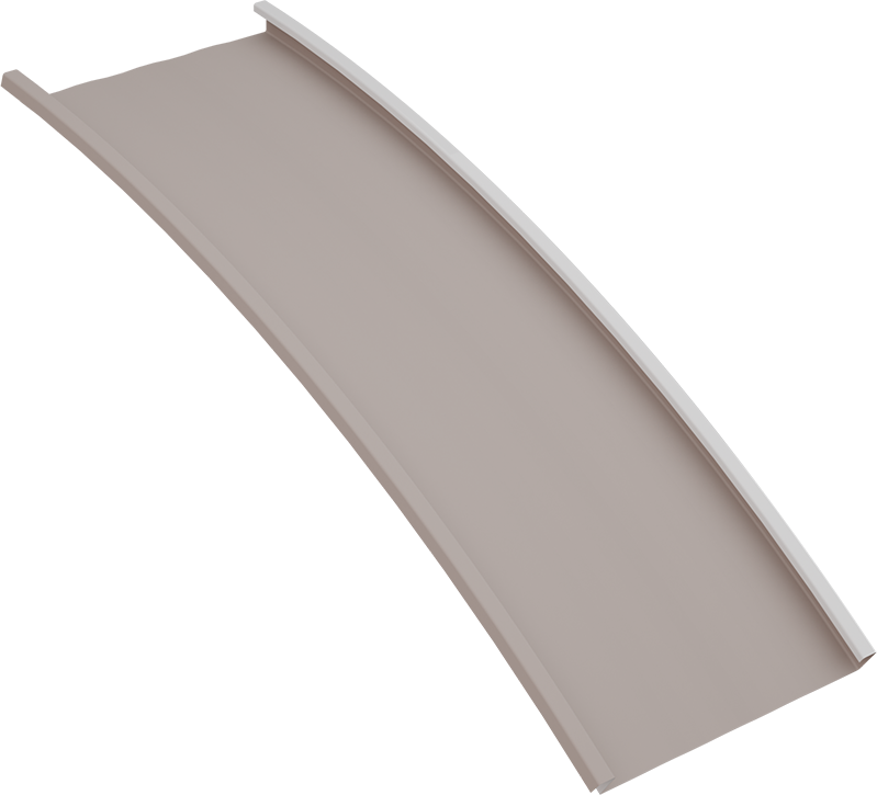 1 - Curved Span-Lok - 16in - Striated - Parchment - Angled