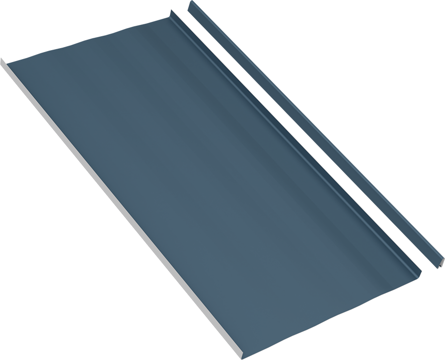 1 - Select Seam - 16in - Striated - Narrow Batten - Tahoe Blue - Angled