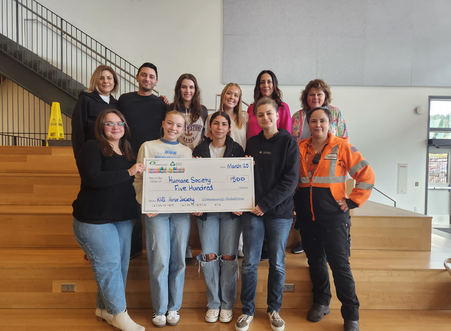 Humane Society Donaiton - Kalama School 2024